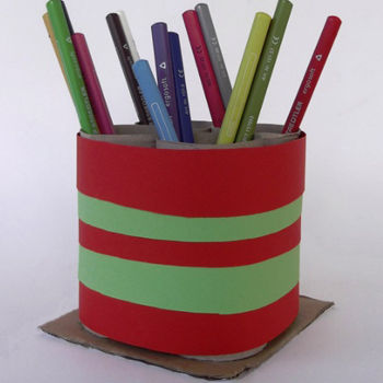 Membuat Tempat Pensil dari Tabung Tisu Gulung