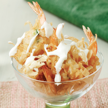 Udang Goreng Balut Pangsit Saus Bawang