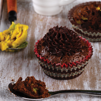 Avocado Brownie Cupcake 