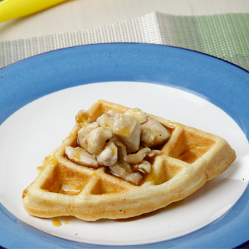 Waffle Ayam Saus Mustard