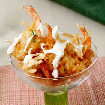 Udang Goreng Balut Pangsit Saus Bawang